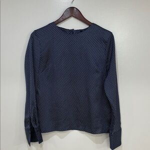 Banana Republic women’s office long sleeve top small navy white nautical theme